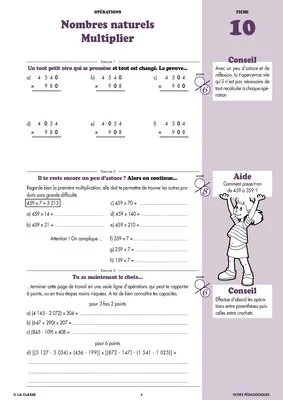 Maths CM2 opérations ~ Cahiers malins