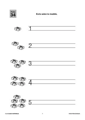 100 fiches de maths français GS. Noël