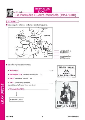 Histoire CM. Le XXe siècle ~Docs en stock