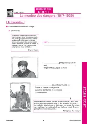 Histoire CM. Le XXe siècle ~Docs en stock