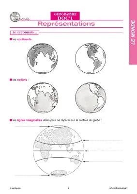 Géographie CM. Le monde ~ Docs en stock