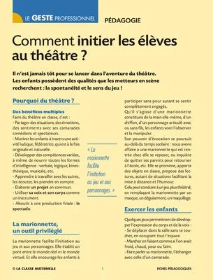 Comment initier les élèves au théâtre ?