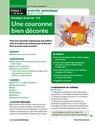 Une couronne bien décorée