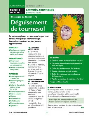 Déguisement de tournesol