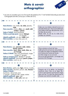 Une année de dictées CE1 décembre