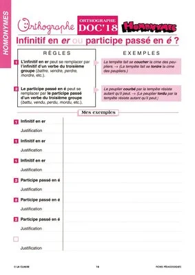 Orthographe CM. Les homonymes ~ Docs en stock