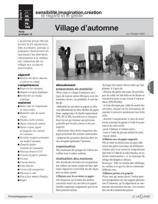 Bricolages de saison : Village d'automne