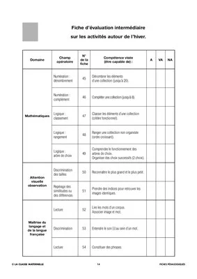 100 fiches de maths français GS. L'hiver