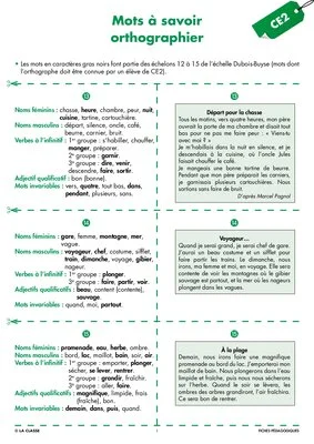 Une année de dictées CE2 janvier