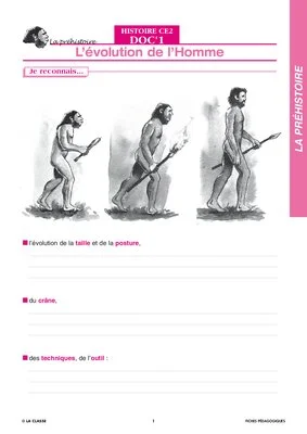 Histoire CE. Préhistoire ~ Docs en stock