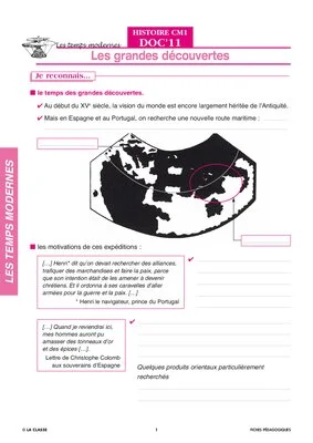 Histoire CM. Temps moderne ~ Docs en stock