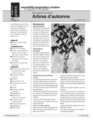 Bricolages de saison : Arbres d'automne (Cycle 2)