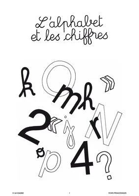 L'imagerie : l'alphabet et les chiffres