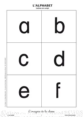 L'imagerie : l'alphabet et les chiffres