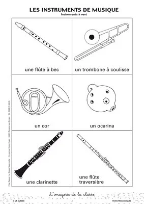 L'imagerie : les instruments de musique