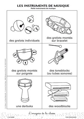 L'imagerie : les instruments de musique