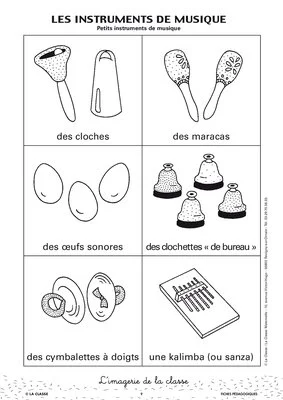 L'imagerie : les instruments de musique