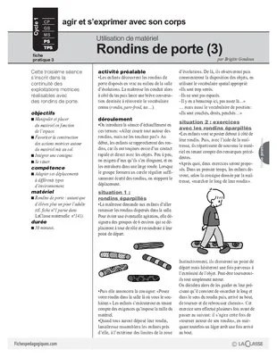 Utilisation de matériel : Rondins de porte (3)