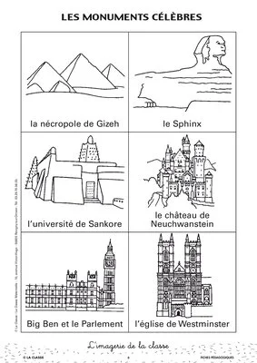 L'imagerie : les monuments célébres