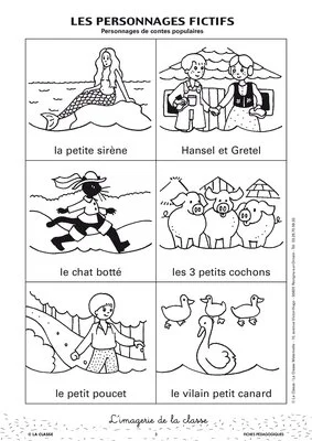 L'imagerie : les personnages fictifs