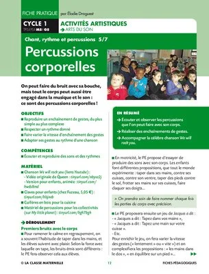 Chant, rythme et percussions