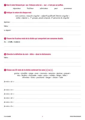 Une année de dictées CM1 février