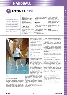 Le handball à l'école