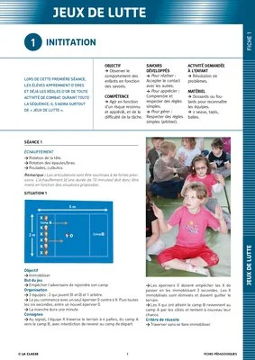 Jeux de lutte à l'école