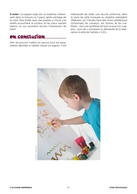 Ateliers plastiques en classe maternelle