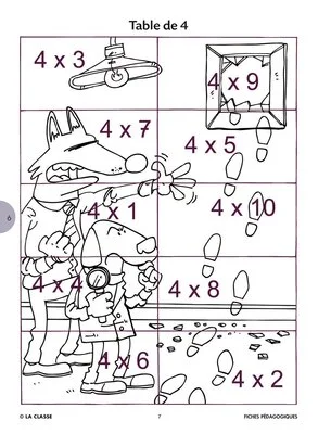 Puzzle des tables de multiplication