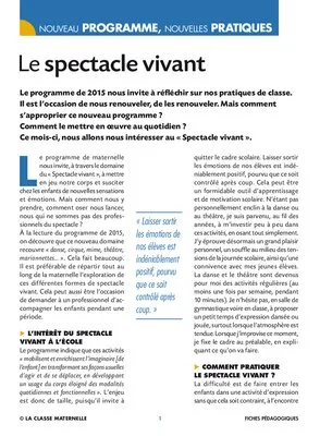 Le spectacle vivant