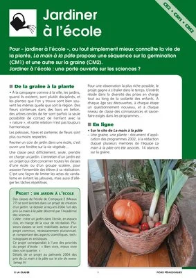 Jardiner à l'école