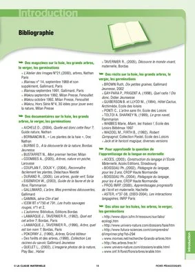 Enseigner les sciences du vivant en maternelle