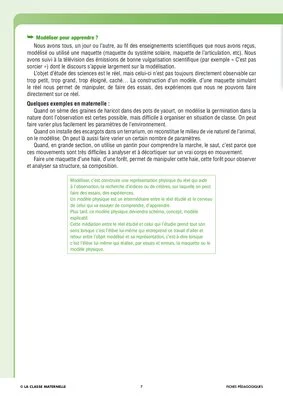 Enseigner les sciences du vivant en maternelle