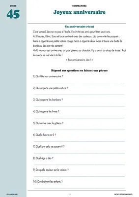 Français CP compréhension ~ Cahiers malins