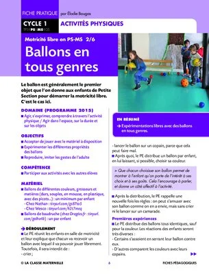 Motricité libre en maternelle