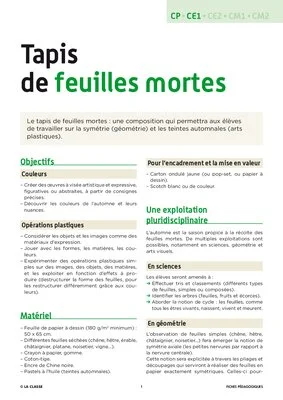 Tapis de feuilles mortes