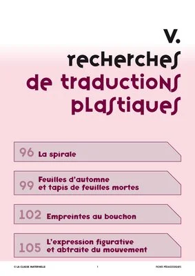 Recherches de traductions plastiques ~ Arts visuels en maternelle
