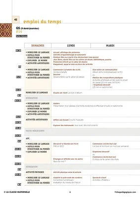IO 2015 - 11 Emplois du temps en GS