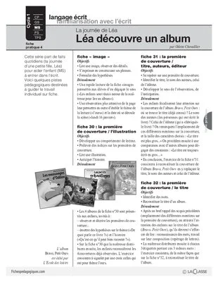 La journée de Léa : Léa découvre un album