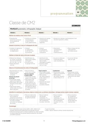 CM2 - Programmations 2016 - Nouveaux programmes