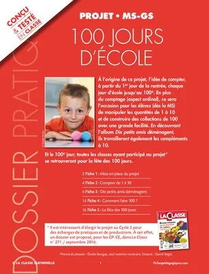 Projet 100 jours d'école MS GS