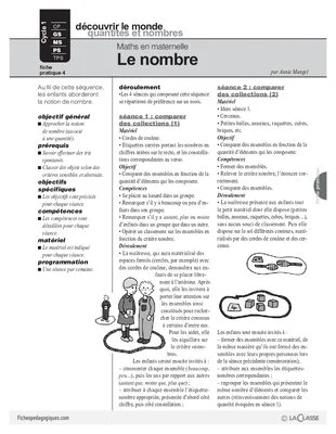 Maths en maternelle : Le nombre