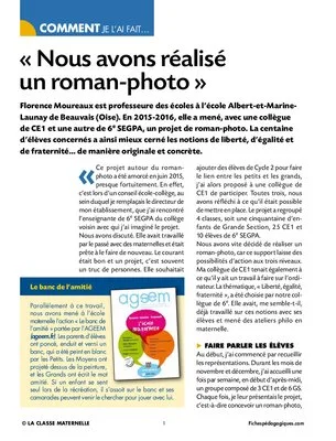 Nous avons réalisé un roman-photo