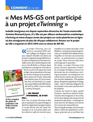 Mes MS GS ont participé à un projet eTwinning