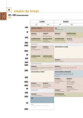 CE1 - 5 Emplois du temps - 2017
