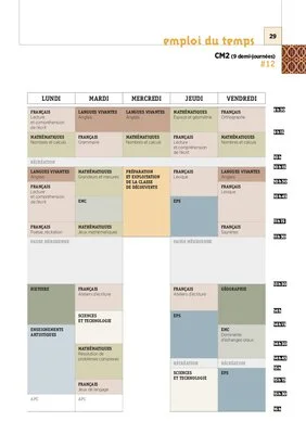 CM2 - 4 Emplois du temps - 2017