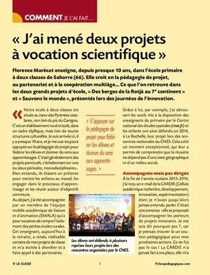 J'ai mené deux projets à vocation scientifique