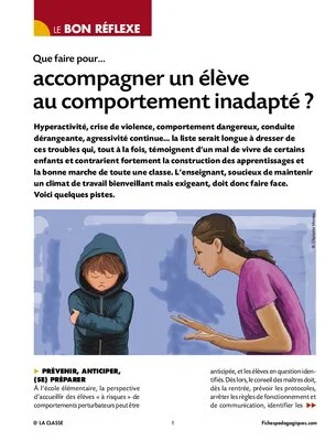 Accompagner un élève au comportement inadapté
