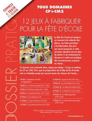 12 jeux à fabriquer pour la fête de l'école
